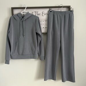 Slate Blue Hoodie and Sweatpants Set
